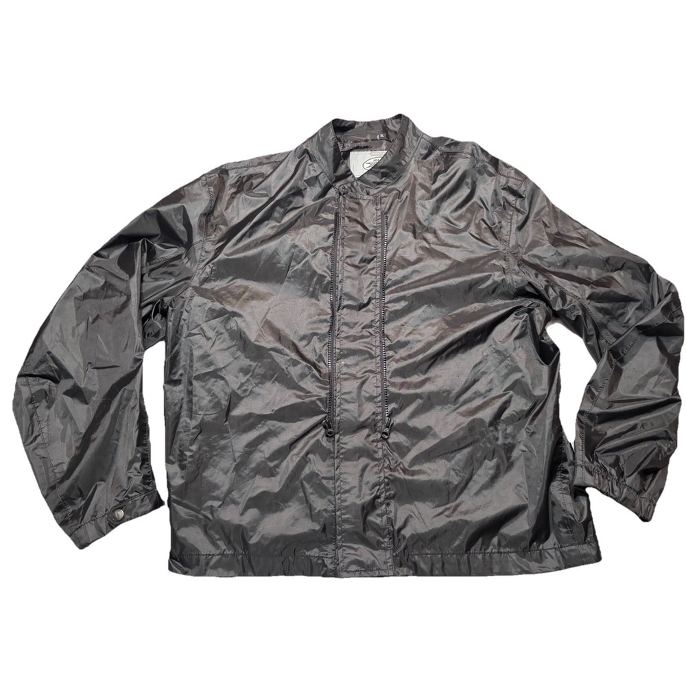 Vintage Joe Rocket Black Motorcycle Windbreaker Jacket XL Y2K Nylon Zip Moto